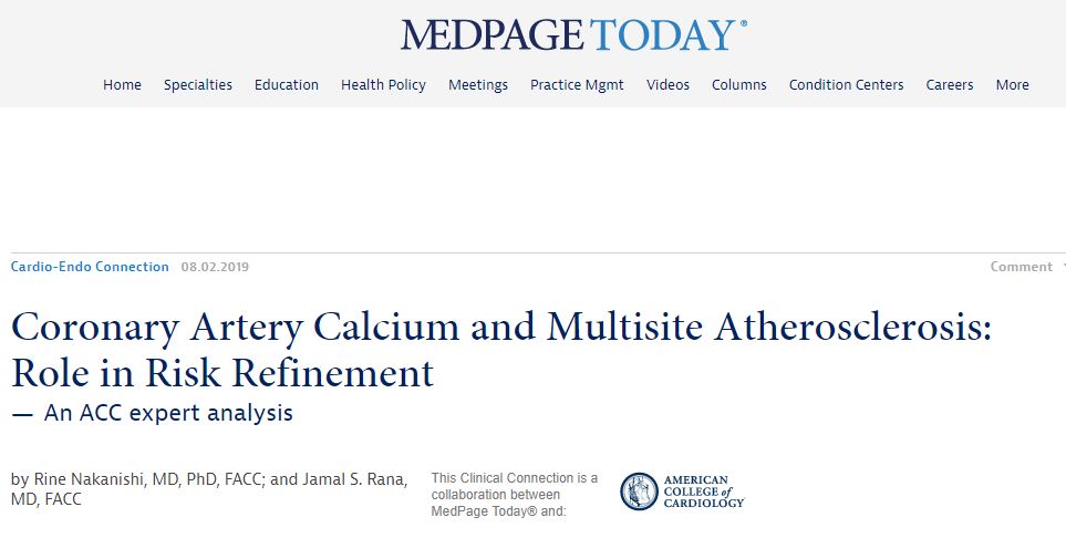 Medscape CAC Coronary Artery Calcification Endorsement